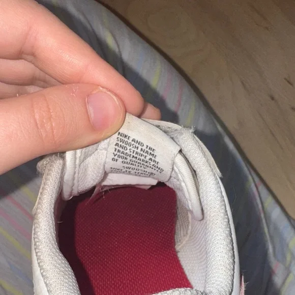 Nike Kids White and Red Velcro Sneakers - Picture 7 of 12